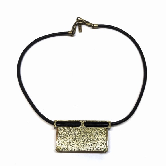 Silpada Eclipse Brass leather and horn necklace - Picture 7 of 17